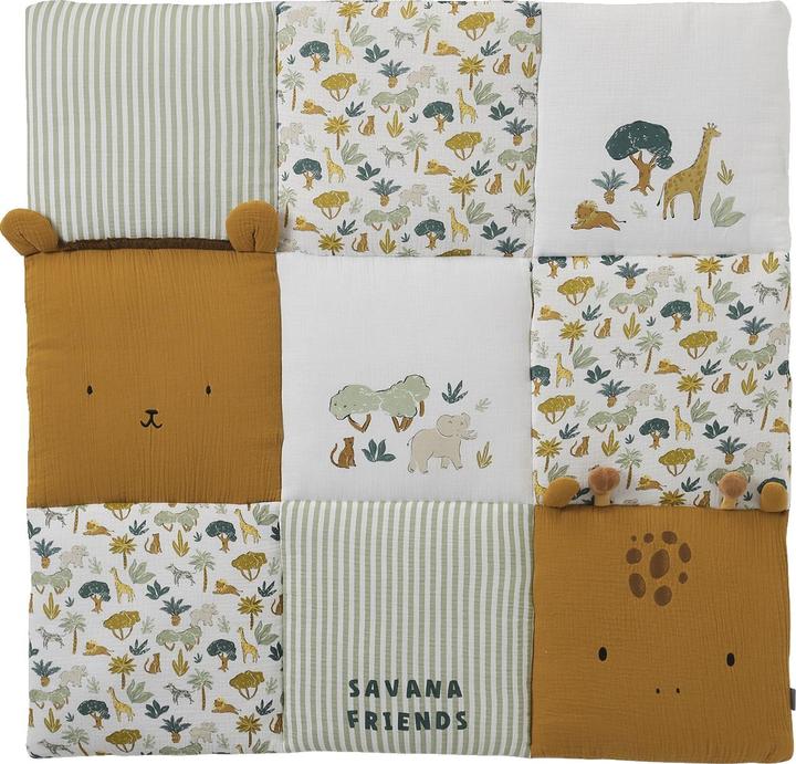 Produktbild Vertbaudet Baby Patchwork-Spieldecke/Laufstalleinlage SAVANNE (100 x 100 cm)