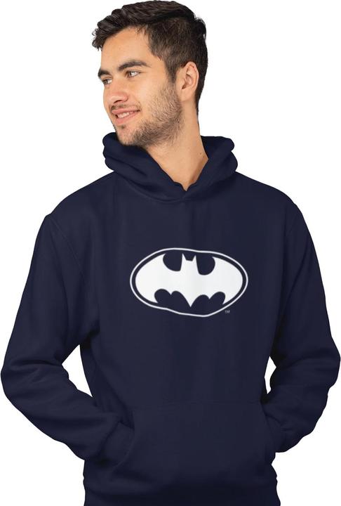 Immagine prodotto Batman Felpa con Cappuccio Monocromo Logo Adulto Unisex (L)