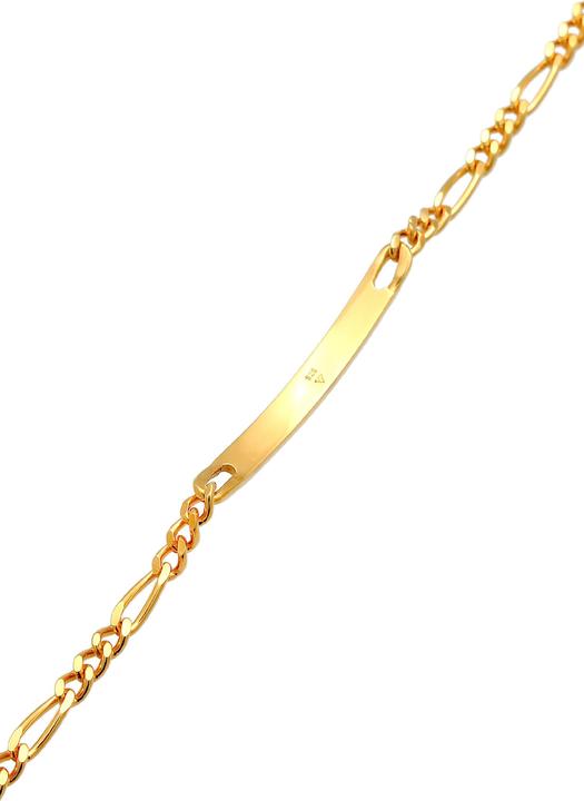 Produktbild Kuzzoi Armband Herren ID Platte Figaro Klassisch 925 Silber (19 cm, 925er Silber)