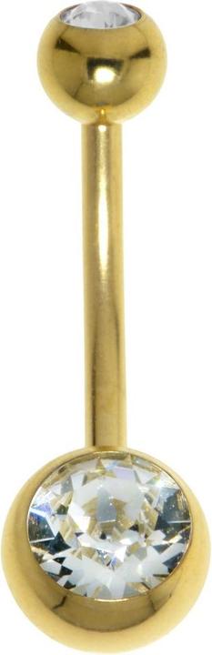 Image du produit Bijouteria Piercing nombril (Acier inoxydable, Revêtement PVD, Cristal Swarovski)