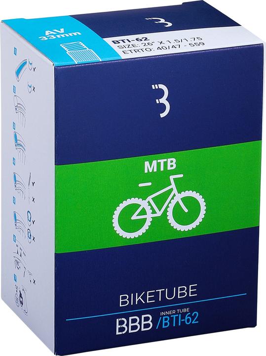 Produktbild BBB Biketube (Schrader (AV), 27.5", 33 mm)