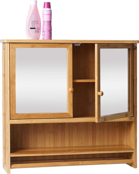 Actual product image Mendler Mirror cabinet HWC-B18, bamboo 62x66x15cm (62 x 66 x 15 cm)
