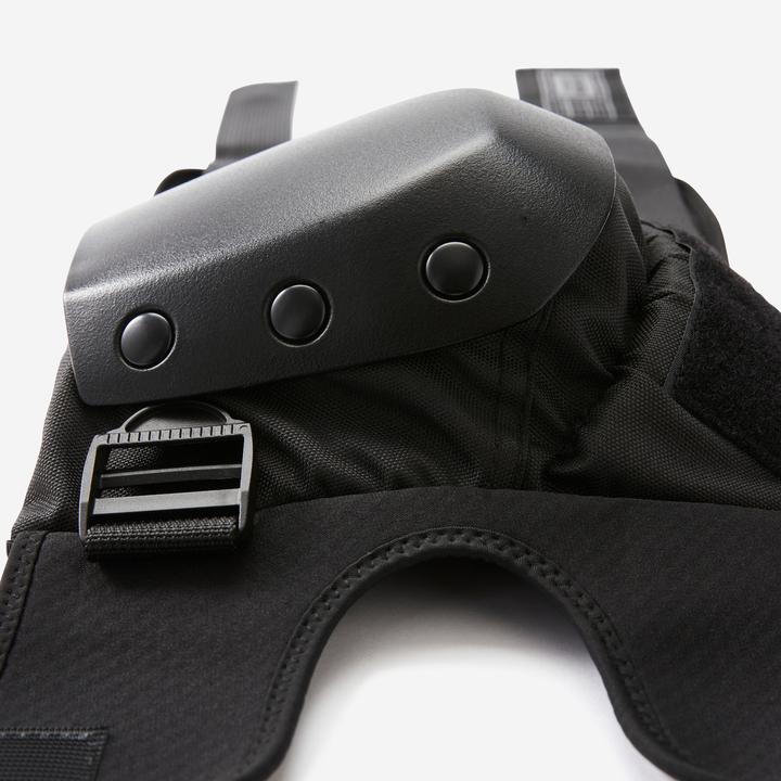 Actual product image Decathlon Set Of 3 Kids' Skateboard Protectors Pad500 - Black (XS, Knee pad, Unique specimen)