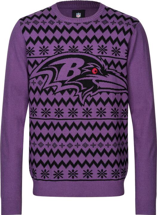 Image du produit Foco NFL Winter Sweater XMAS Knit Pullover - Baltimore Ravens (XL)