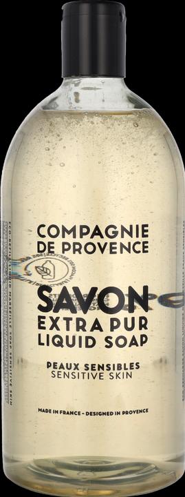 La Compagnie de Provence COMPAGNIE DE PROVENCE - Liquid Marseille Soap Sensitive Skin Refill 1000 ml (Handseife Nachfüllpackung, 1000 ml)