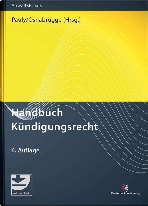 Produktbild Handbuch Kündigungsrecht (Deutsch, Stephan Pauly, Stephan Osnabrügge, 2024)