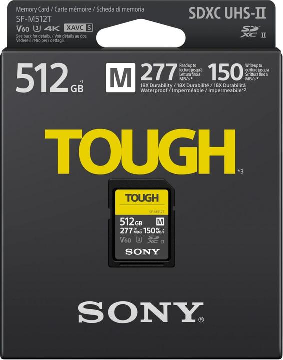 Sony SF-M Tough (512 Go, SDXC, U3, UHS-II)