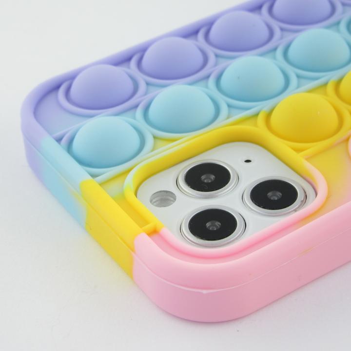 Produktbild PhoneLook Hülle Silikon Luftblasen Anti-Stress Regenbogen (Apple iPhone 12 Pro Max)