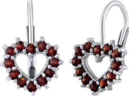 Produktbild Silvego Silver earrings with real garnets SILVEGOB380095