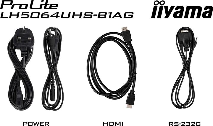 Actual product image iiyama 189.3cm(75") LH7564UHS-B1AG 16:9 2xHDMI+USB-C (Speditionsversand) (3840 x 2160 Pixels, 75")