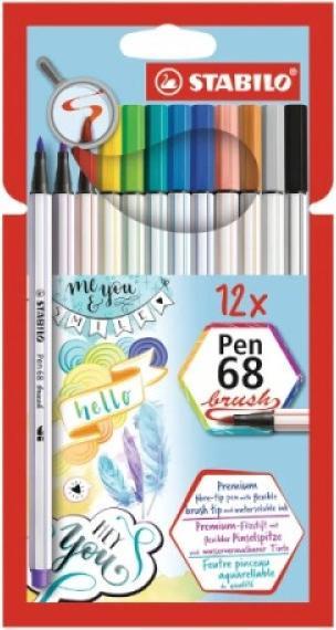 Actual product image STABILO Felt-tip pen Pen 68 brush 12 piece cardboard case (12 x)