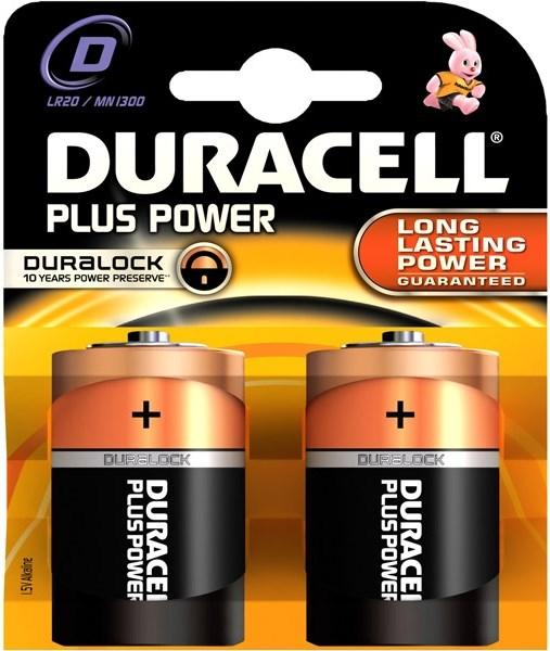 Image du produit Duracell Plus (2 pcs, D, 15000 mAh)