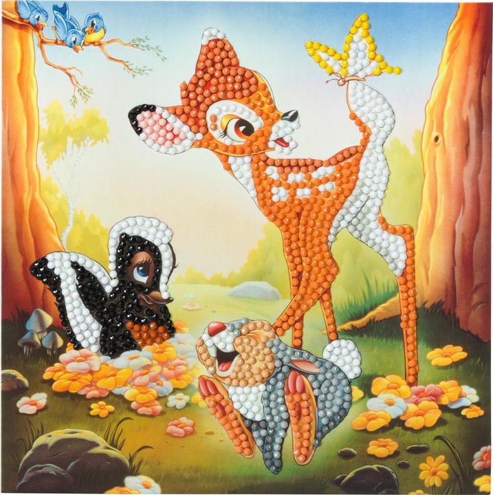 Actual product image Craft Buddy Bambi and Friends, 18x18cm Crystal Art Card