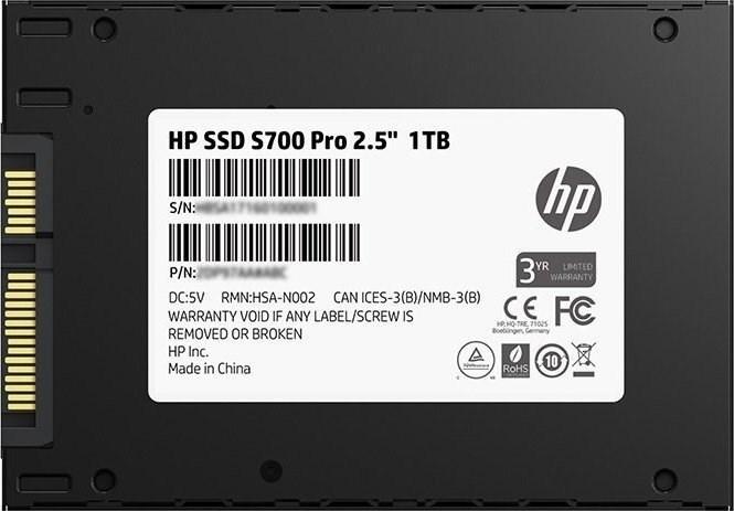 Image du produit HP SSD S700 Pro 1 TB 2,5", SATA3 6 Go (1000 Go, 2.5")