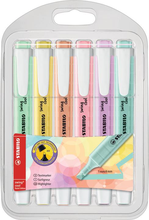 Immagine prodotto STABILO swing cool Evidenziatore pastello (Toni pastello, 4 mm, 6 x)