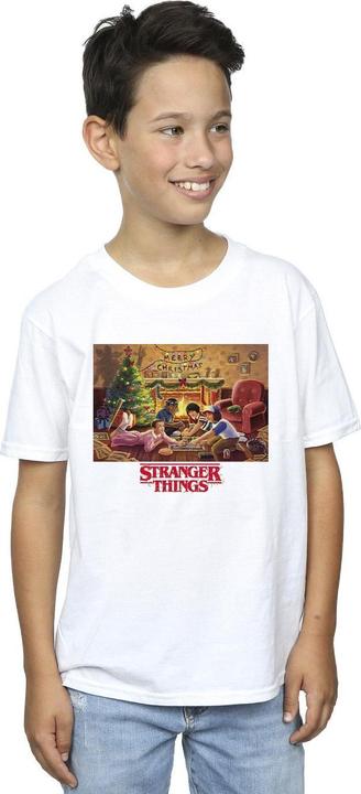 Actual product image Netflix Boys Stranger Things Christmas Gathering T-Shirt (140, 146)