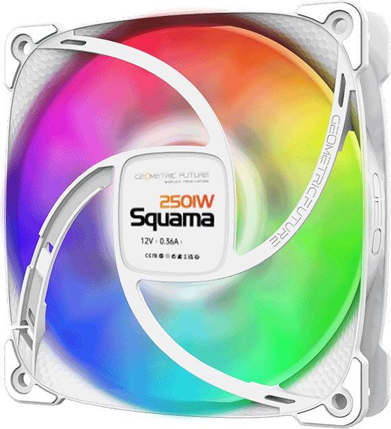 Produktbild Geometric Future Squama 2501W RGB Lüfter - 120 mm, weiss (120 mm, 1 x)