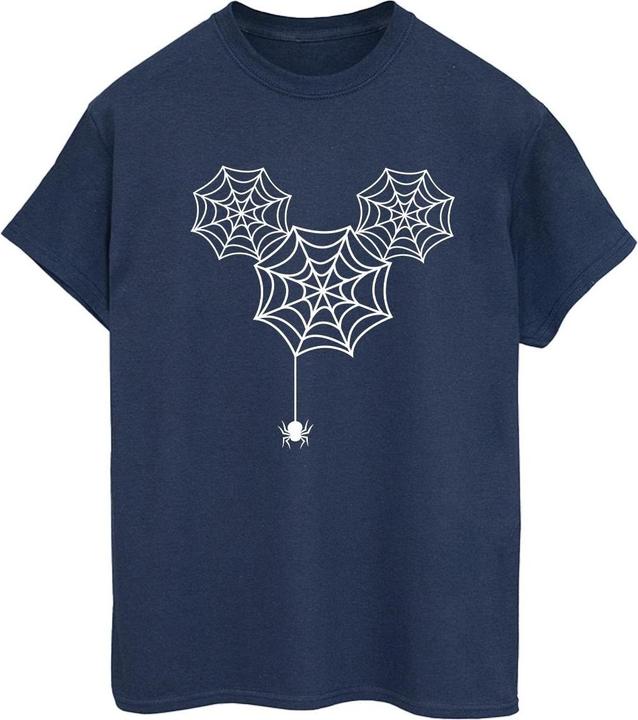 Actual product image Disney Womens/Ladies Mickey Mouse Spider Web Head Cotton Boyfriend T-Shirt (L)