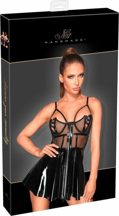 Actual product image Noir Handmade vinyl mini dress (S)