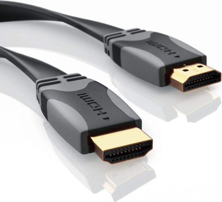 Immagine prodotto CSL Cavo HDMI 1.4a, cavo piatto Full HD 1920 x 1080p 60Hz, 3D, Ethernet, CEC, ARC, HDMI tipo A (5 m, HDMI)