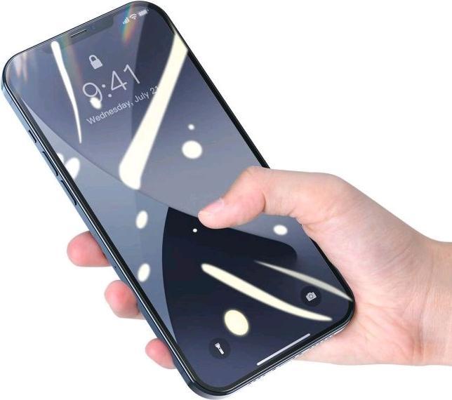 Actual product image Baseus 0.25mm Full-screen and Full-glass Tempered Glass Film For iP 5.4inch 2020(2pcs/pack) Black (2 Piece, Apple iPhone 12 mini)