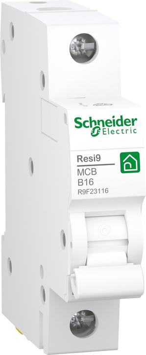 Actual product image Schneider Electric Circuit breaker Resi9 1P, 16A, B characteristic, 6kA