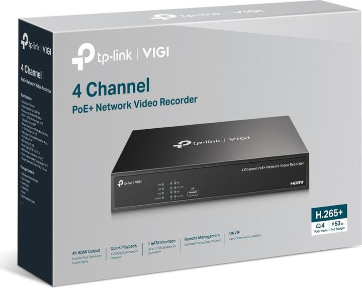 Actual product image TP-Link 4 Channel PoE NVR 2TB HDD (Network Video Recorder (NVR))