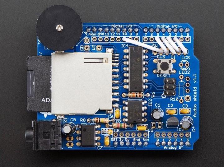 Actual product image Adafruit Wave Audio Shield for Arduino (Various)