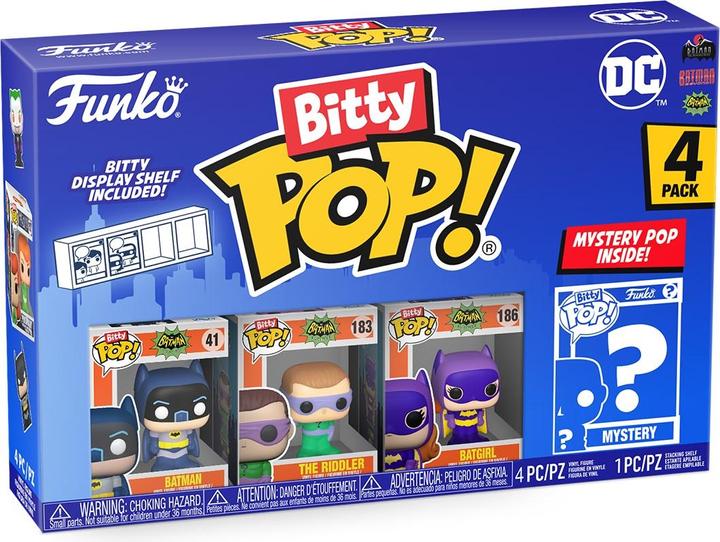 Image du produit Funko DC - Batman Adam West - Bitty POP! Lot de 4 figurines en vinyle 2,5 cm