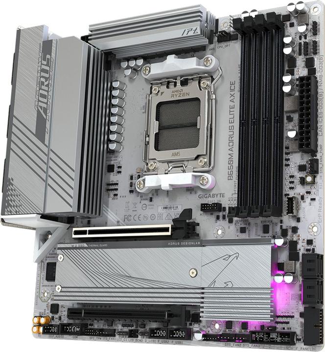 Produktbild Gigabyte B650M Aorus Elite AX ICE (AM5, AMD B650, mATX)