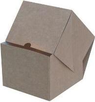 Produktbild Aristo Burgerboks 135x135x105 mm 4-punkt q-lock Kraft Brun/Hvid,100 stk/krt