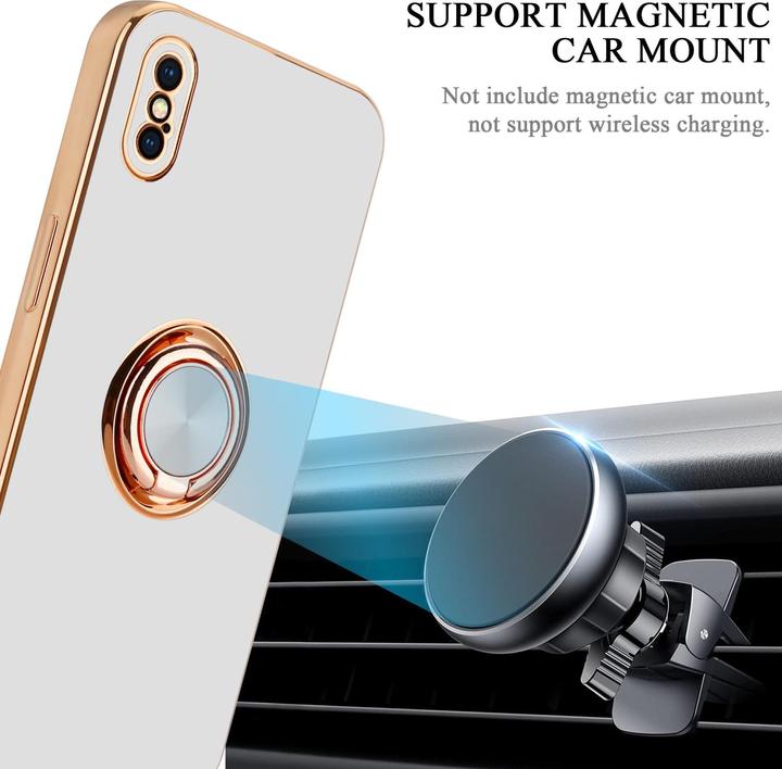 Actual product image Cadorabo Case for Apple iPhone XS MAX in TPU with camera protection and ring LM089 Style (Apple iPhone XS Max)