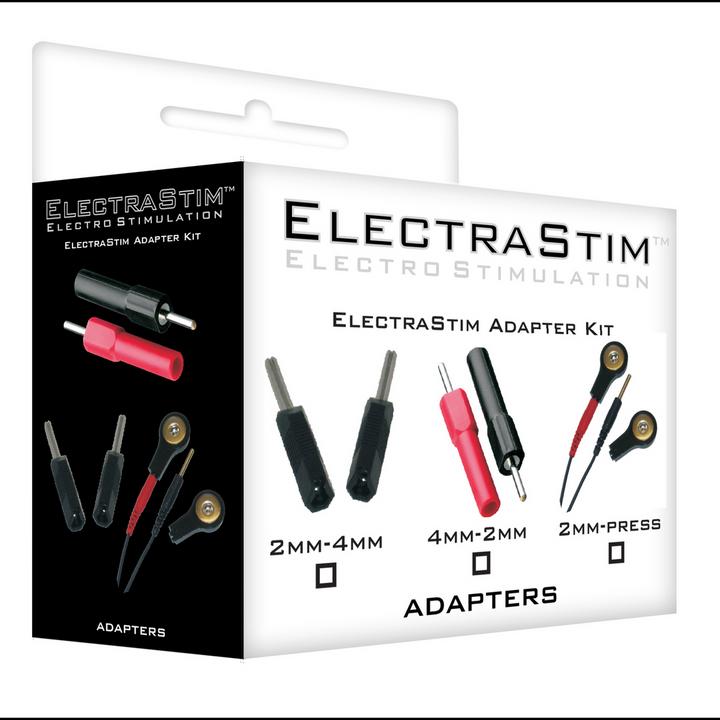 Actual product image ElectraStim 2mm Pin to 4mm Press Snap Adapter Kit