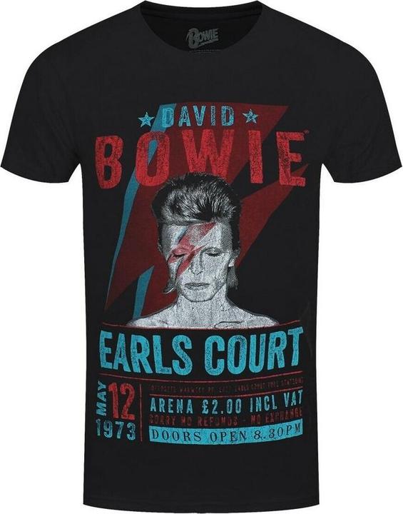 David Bowie Erwachsene Earls Court '73 Umweltfreundliches T-shirt (XL)