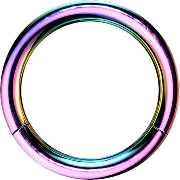 Star Piercing Segmentring klappbar farbig (Chirurgenstahl 316L)