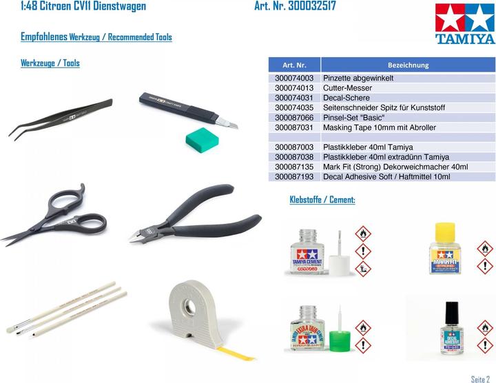 Actual product image Tamiya Citroen 11CV Staff Car