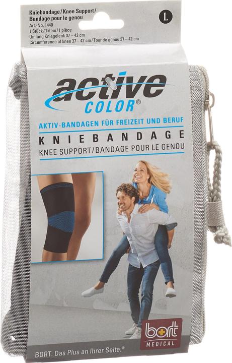 Produktbild Bort Medical ActivColor Kniebandae schwarz XXL (XXL)