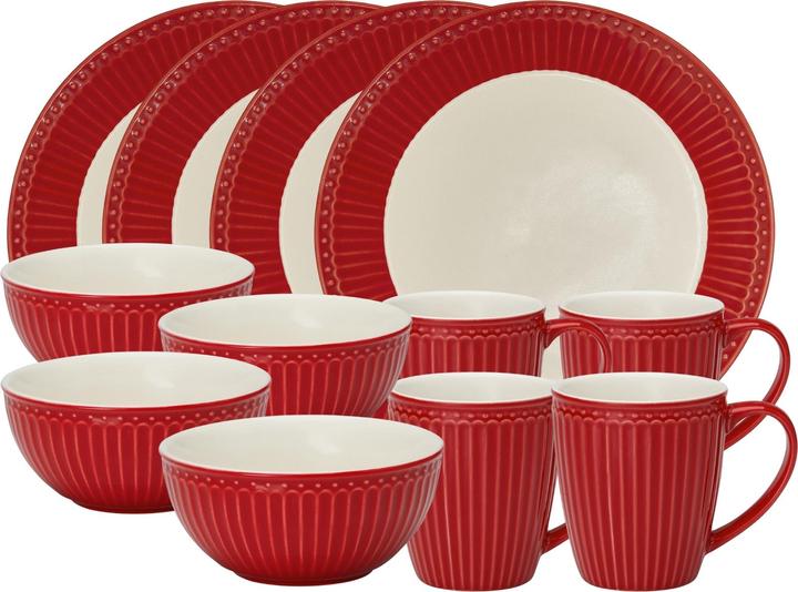 Actual product image Greengate Alice breakfast set red 12 pcs (12 Piece)