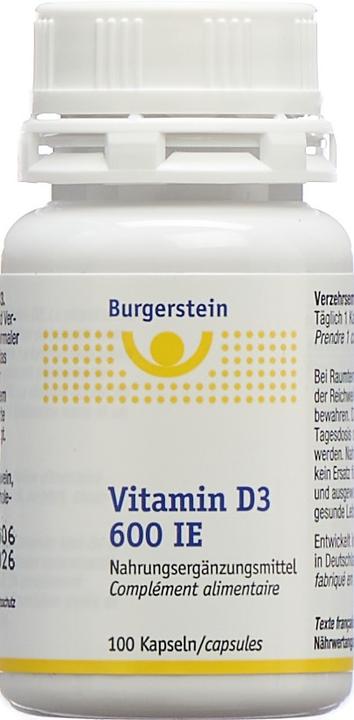 Actual product image Burgerstein Vitamin D3 (100 caps) (100 Piece, Pills, Capsules, 34 g)