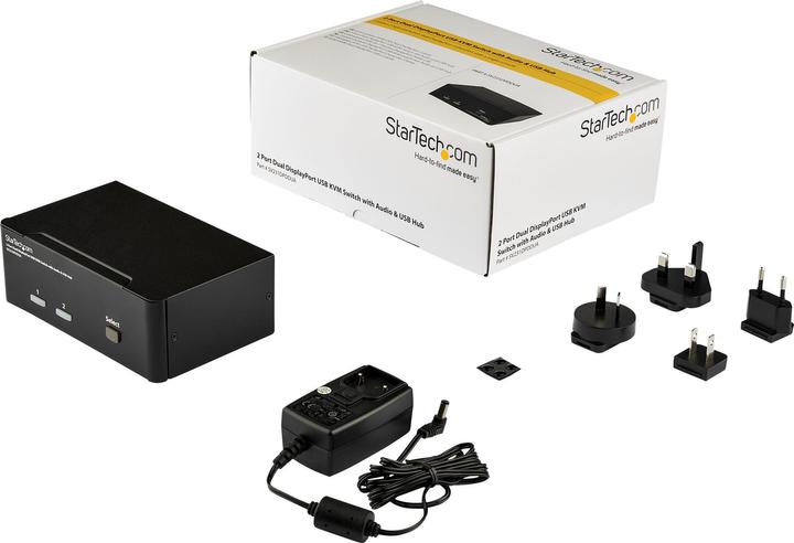 Produktbild StarTech 2 Port Dual DisplayPort USB KVM Switch