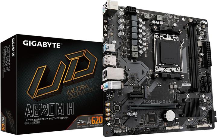 Actual product image Gigabyte MB A620M H (A620,AM5,mATX,AMD) (AM5, AMD A620, mATX)