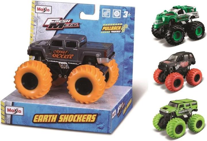 Actual product image Maisto Earth Shockers with pullback motor assorted