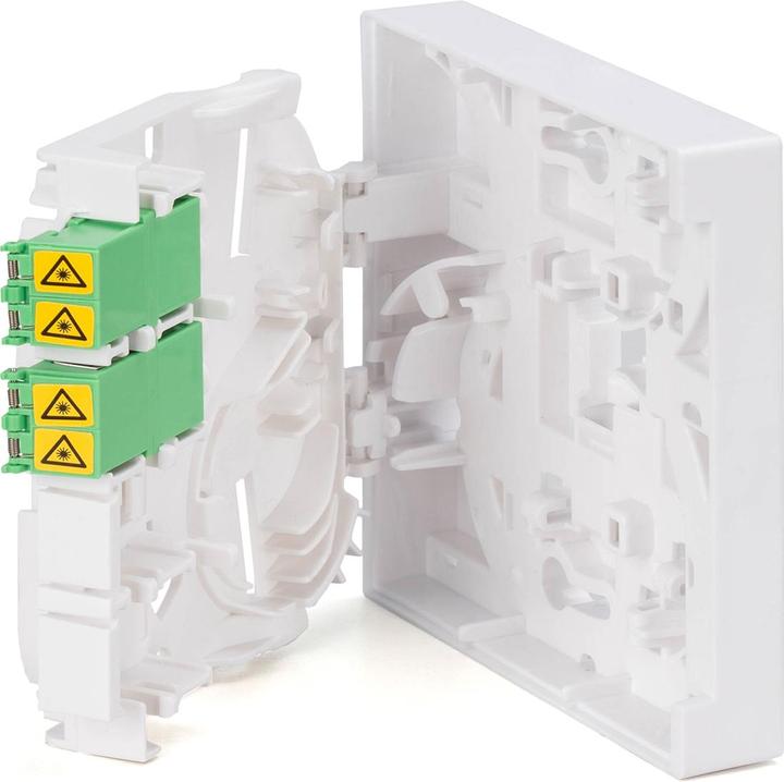 Image du produit Digitus Boîtier FTTH avec 2x LC (APC) DX adaptateur mural et montage sur rail DIN