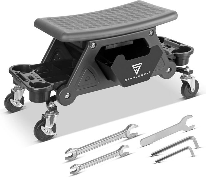 Produktbild Stahlwerk Werkstatthocker WRS-185 mit 185 kg Tragkraft Werkstattsitz Rollhocker (1 x)