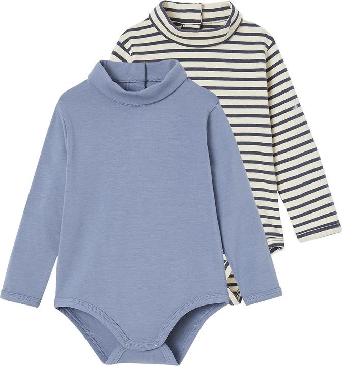 Vertbaudet 2er-Pack Baby Bodys mit Rollkragen Oeko-Tex