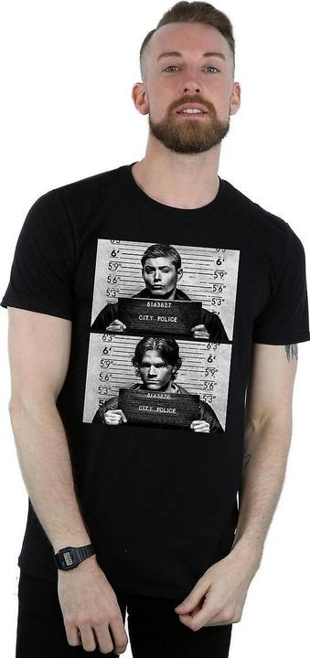 Image du produit Supernatural Hommes Winchester Mugshot Cotton T-shirt (S)