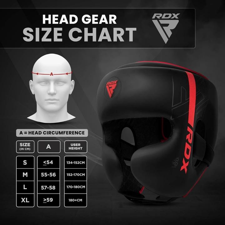 Actual product image Rdx Head Guard F6 Matte Red-L (L)