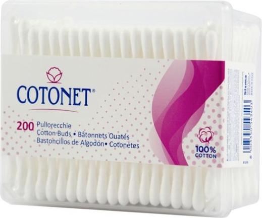 Immagine prodotto Cotonet Boccioli di cotone, confezione angolare da 200 pezzi, trasparenti