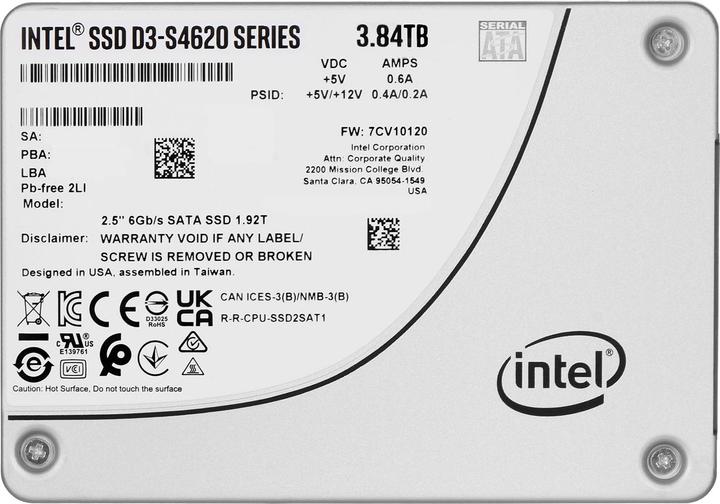 Image du produit Intel Lecteur à semi-conducteurs D3-S4620 Series (3840 Go, 2.5")