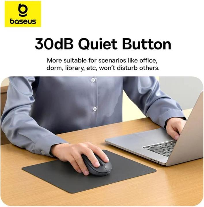 Actual product image Baseus F02, 4000DPI, BT / Wi-Fi, black